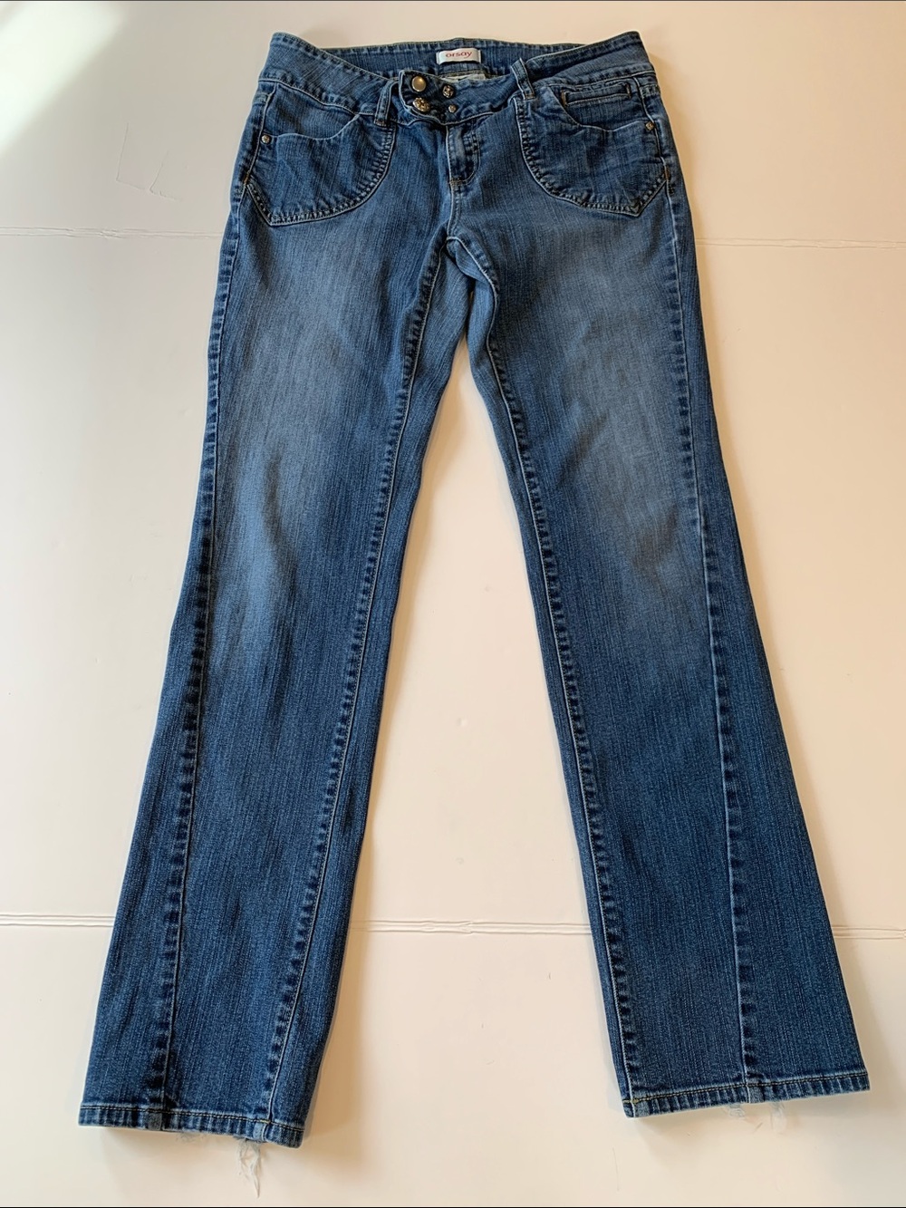 Y2K Orsay Approx. Women’s Size 6 Low Rise Straight Leg Boho Blue Jeans